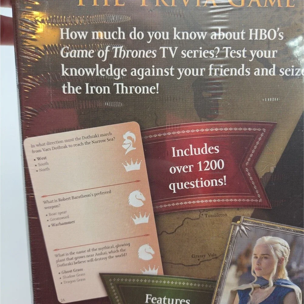 Game Of Thrones Trivia Game 2015 HBO Fantasy Flight NEW Sealed Seasons 1-4